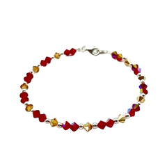 SWA-26 Pulsera Piedras Rojas y Ambar Edición Limitada Plata Italiana en internet