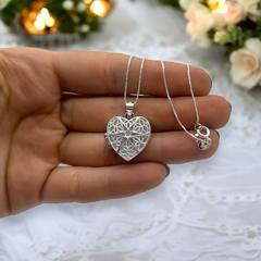 5.8 Dije Premium Relicario Corazon Plata Italiana (Sin Cadena)