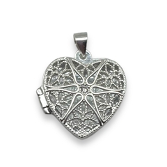 5.8 Dije Premium Relicario Corazon Plata Italiana (Sin Cadena) - Stal Joyas