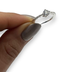 2.2 gr Anillo Ideal Compromiso Cubics Blancos Plata Italiana (Sin Estuche) en internet
