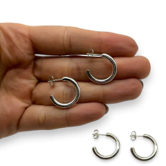 3271-20-PL Aros Medias Argollas (20mm) - Últimas Unidades Acero Blanco