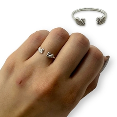 ART-165 Anillo Doble Cisne Plata 925 - Stal Joyas