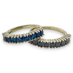 2.7/3,2 gr Anillo Piedras - Variedad de Colores - Últimas Unidades Plata Italiana - comprar online