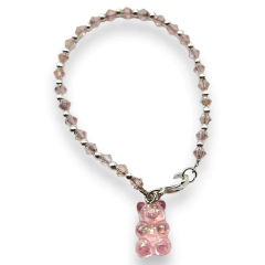 YUMMY-VOL Pulsera Cristal de Roca y Yummy - Variedad de Colores Acero Blanco - Stal Joyas