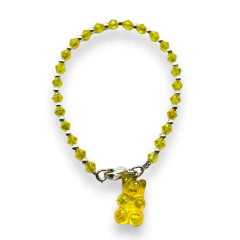 YUMMY-VOL Pulsera Cristal de Roca y Yummy - Variedad de Colores Acero Blanco - comprar online