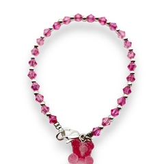 YUMMY-VOL Pulsera Cristal de Roca y Yummy Azucarado - Variedad de Colores Acero Blanco - Stal Joyas