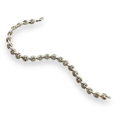 ART-167 Pulsera Premium Hojitas con Cubic (18 cm) Plata 925 en internet