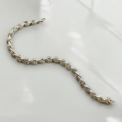 ART-167 Pulsera Premium Hojitas con Cubic (18 cm) Plata 925 - comprar online