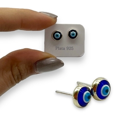 ART-166 Aros Ojo Turco Plata 925 - comprar online