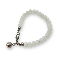 PU-SWA Pulsera con Piedras Blanco Opal Acero Quirúrgico - comprar online