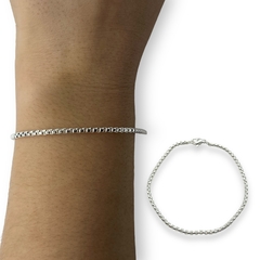 8305-PL Pulsera Finita Acero Blanco
