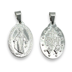 6035 Dije Virgen Medalla Milagrosa Acero Blanco - comprar online