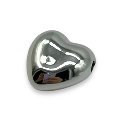 6236-2 Dije Corazon Inflado Premium Acero Blanco - comprar online