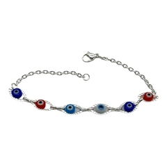 8835-3-4 Pulsera con Dije Ojo - Variedad de Modelos Acero Blanco - comprar online