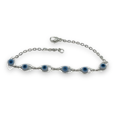 8835-3-4 Pulsera con Dije Ojo - Variedad de Modelos Acero Blanco en internet