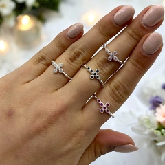 ART 58 Anillo Rosario Vasco - Variedad de Colores Plata 925 - comprar online