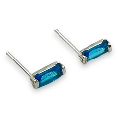 ART-129 Aros Pasantes - Variedad de Colores (8mm) Plata 925 en internet