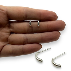 ART-1 Aros Mini Gota Plata 925 - comprar online