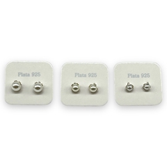 ART-191-4-5-6 Aros Perlas (Cierre a Rosca) - Variedad de Medidas Plata 925