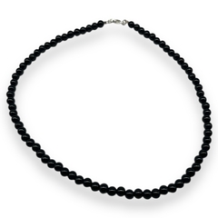 Vol-110 Collar Solo Perlas (6 mm) - Variedad de Colores Acero Blanco - comprar online