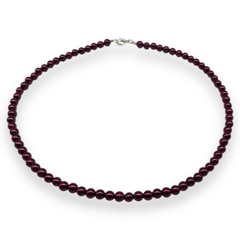 Vol-110 Collar Solo Perlas (6 mm) - Variedad de Colores Acero Blanco en internet