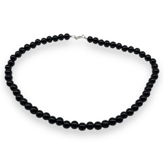 Imagen de Vol-111 Collar Solo Perlas (8 mm) - Variedad de Colores Acero Blanco
