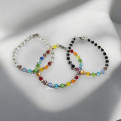 "PROMO" Pack 3 Unidades Pulseras Cristal de Roca Chakras Metal