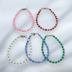 "PROMO" Pack 5 Unidades Pulseras Cristal de Roca Metal