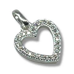 0.75 gr Dije Corazon (14mm) Plata 925