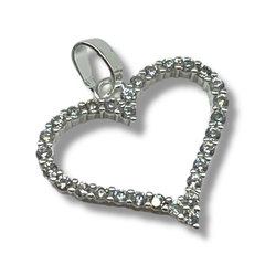 1.2 gr Dije Corazon (18 mm) Plata 925