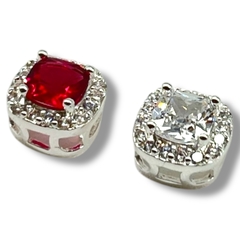 0.7 gr Dije Premium Piedra - Variedad de Colores (10 mm) Plata 925 en internet