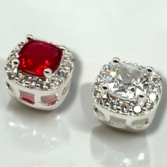 0.7 gr Dije Premium Piedra - Variedad de Colores (10 mm) Plata 925