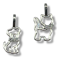0.75 gr Dije Perro / Gato (Seleccionar 1 modelo) Plata 925