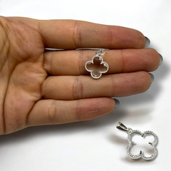 1.45 Dije Premium VC Piedra Blanca (15mm) Plata 925