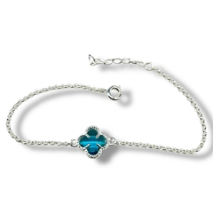 2.6 Pulsera Premium VC Piedra Turquesa Plata 925