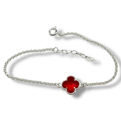 2.6 Pulsera Premium VC Piedra Roja Plata 925
