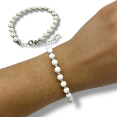 VOL-VOLCAN Pulsera "Edición Limitada" Piedras Volcánicas Blancas Plata 925 - comprar online