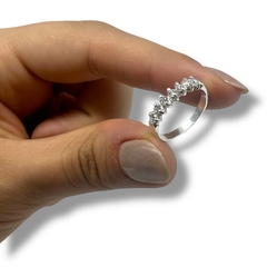 ART-195 Anillo Cubics Blancos Plata 925 - comprar online