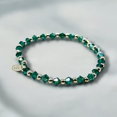 SIN-255 Pulsera Elastizada Piedras Agua - Últimas Unidades Plata 925