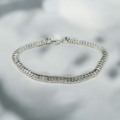 6/6,7/7/7,4/ gr Pulsera Premium Cubics - Variedad de Medidas Plata 925 en internet