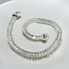 6/6,7/7/7,4/ gr Pulsera Premium Cubics - Variedad de Medidas Plata 925