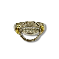 AG-335 Anillo San Benito Reversible Plata y Oro - comprar online