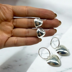 1.8 gr Aros Colgantes Corazones (15mm) Plata 925 - comprar online