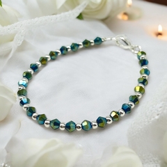 VOL-100-2 Pulseras Cristal de Roca "Night Collection" - Variedad de Colores Acero Blanco - Stal Joyas