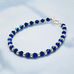 VOL-100-2 Pulseras Cristal de Roca "Night Collection" - Variedad de Colores Acero Blanco - tienda online