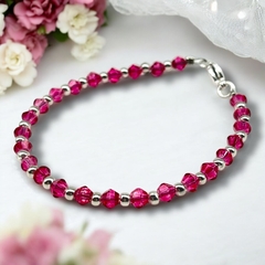 VOL-100-2 Pulseras Cristal de Roca "Night Collection" - Variedad de Colores Acero Blanco - comprar online