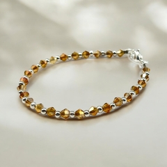 VOL-100-2 Pulseras Cristal de Roca "Night Collection" - Variedad de Colores Acero Blanco - Stal Joyas