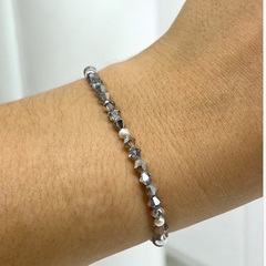 SWA-Elas Pulsera SWA Elastizada "Edición Limitada" Silver Cristal Plata Italiana - comprar online