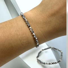 SWA-Elas Pulsera SWA Elastizada "Edición Limitada" Silver Cristal Plata Italiana en internet
