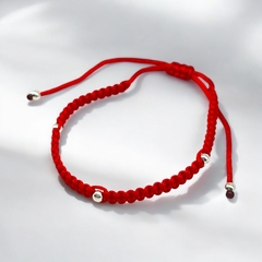 SIN-288 Pulseras (seleccionar modelo) Hilo Rojo con Bolitas en Plata 925 (UU) - comprar online